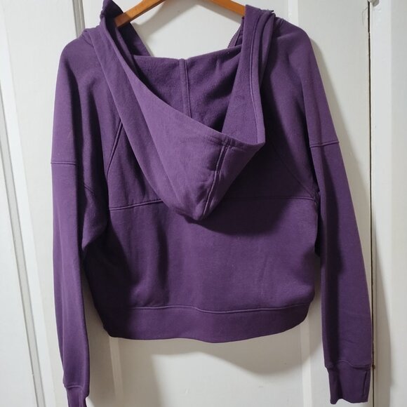 Athletic Works purple half-zip hoodie oversize fit - Picture 3 of 5